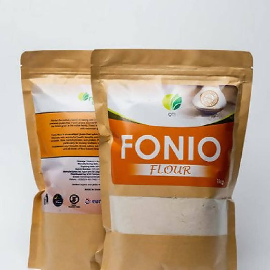 Carton of OTI 100% Gluten-free precooked white fonio flour (1kg x 10)