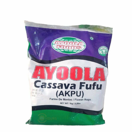Carton of Ayoola cassava fufu (akpu) (1kg x 10)