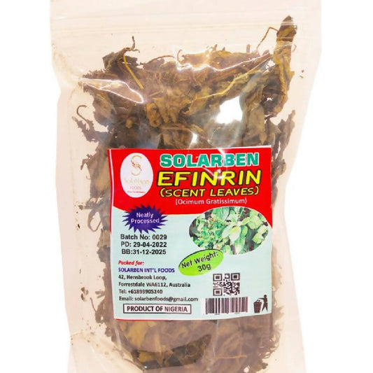Carton of Solarben Dried Scent leaf (30g x 12)