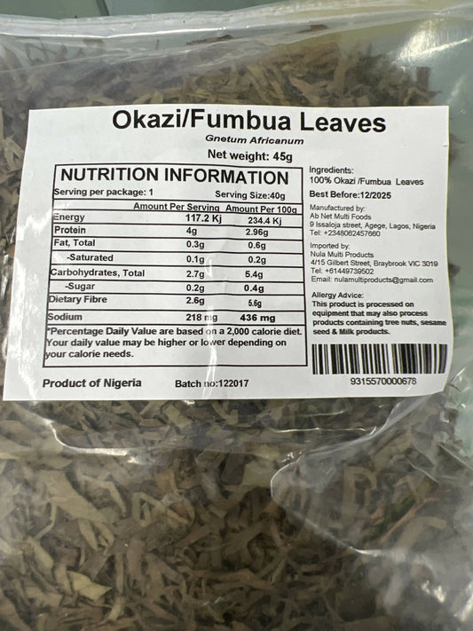 Okazi/Fumbua leaves